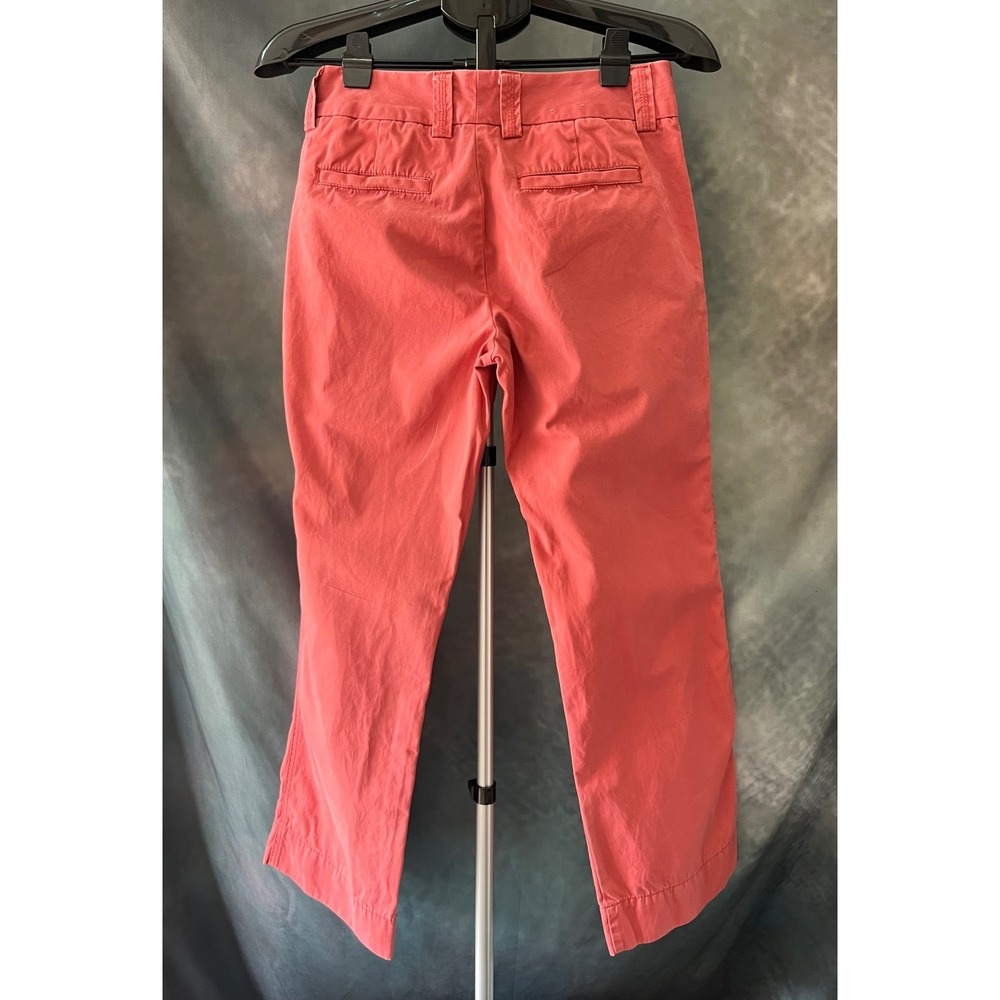 J Crew Classic Twill Chino Pants Ankle Women's Size 2S Coral Cotton - Picture 2 of 4